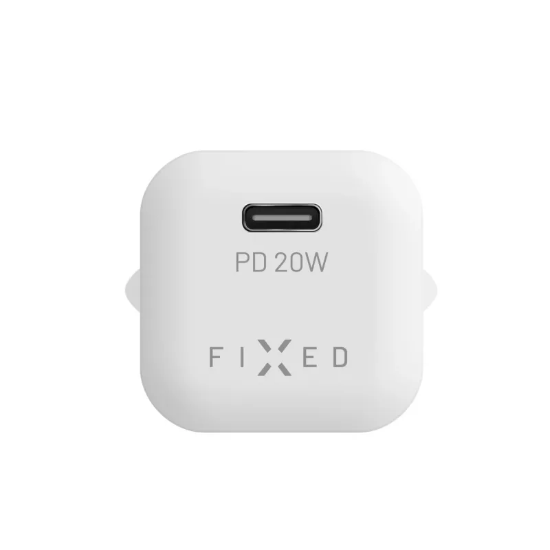 Caricabatterie da viaggio USB-C portatile FIXED FIXC20M-C-WH 20W design compatto