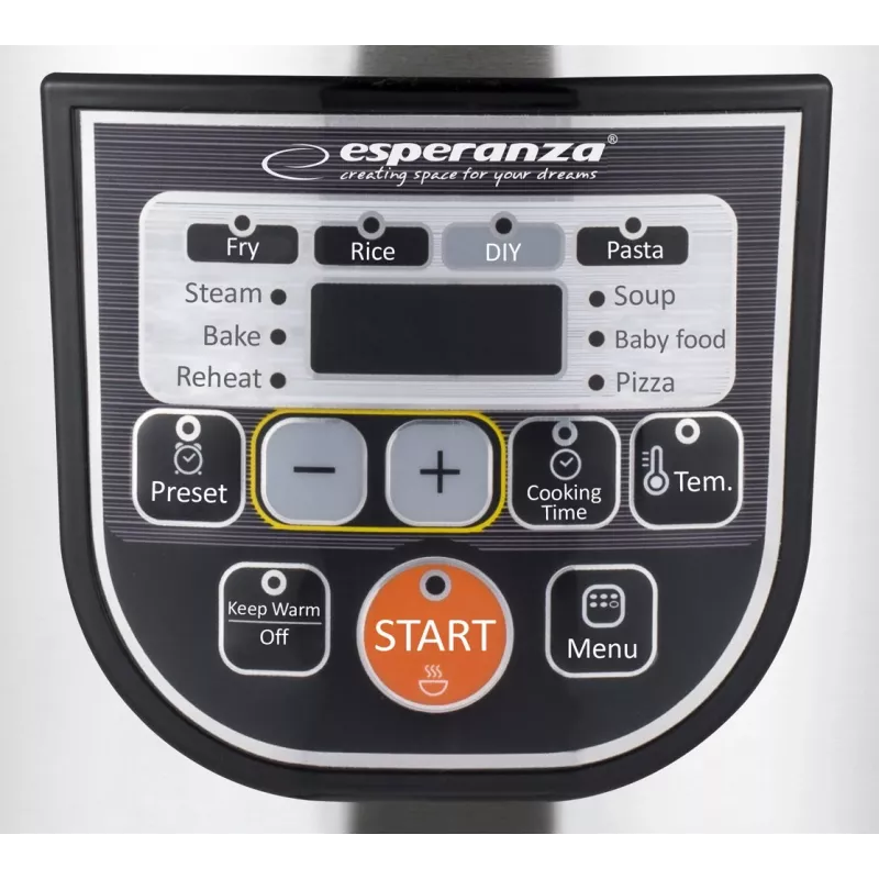 Multicooker ESPERANZA EKG011, capacità 5 L, 860 W, nero/acciaio inox