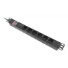 Rack PDU 19 pollici LANBERG PDU-06F-0200-IEC-BK 1U 10A 6× Schuko 2 m