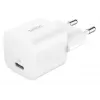 Caricabatterie Belkin BoostCharge 25W USB-C PD (AC per interni) bianco — per console portatili, smartphone, tablet