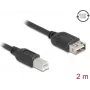 Cavo USB 2.0 DELOCK 81531 — 2 m, USB B su USB A, nero, contatti dorati