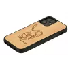 Custodia per cellulare Man and Wood per iPhone 12 mini — gatto stampato con pesce rosso