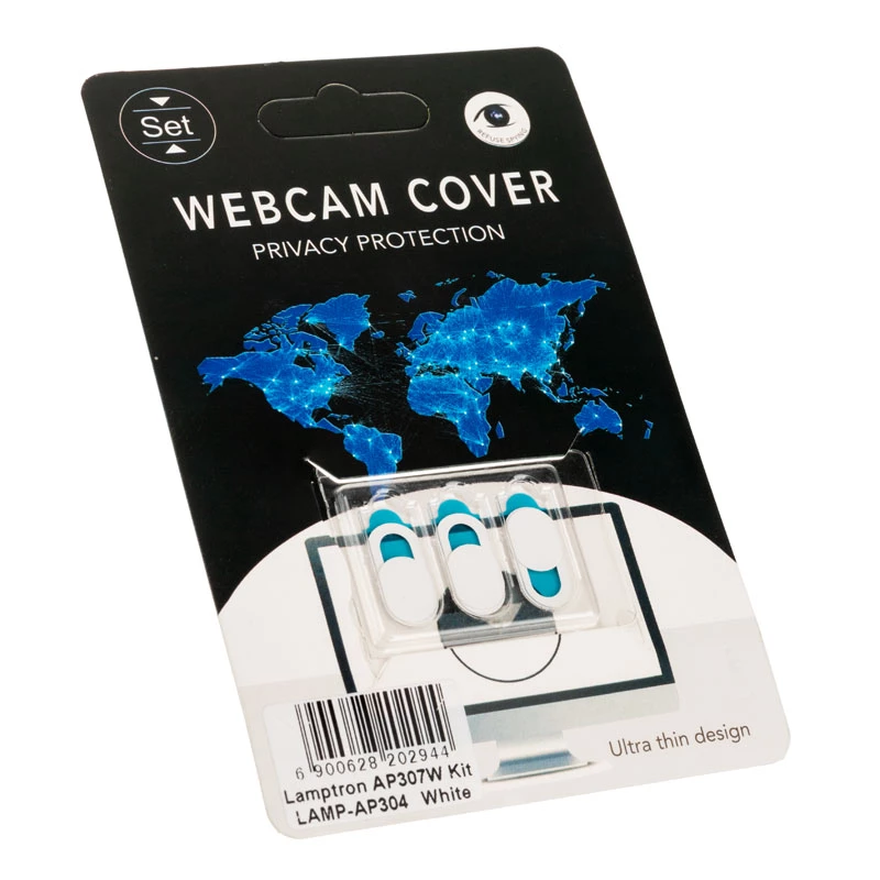 Webcam-Abdeck-Slider-Pack, Lamptron LAMP-AP304, set con 3 copri-camera