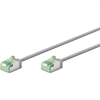 Cavo patch CAT 8.1 Ultra-Flexible sottile U/FTP grigio Goobay - connettore extra-corto 99,9% (74349)