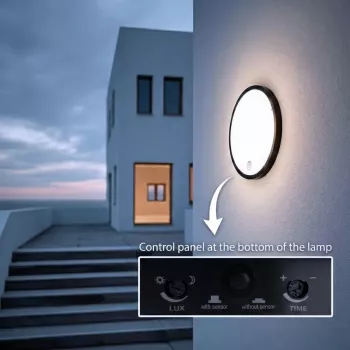 Lampada LED con sensore PIR MACLEAN MCE525 B – applique da esterno, LED attivato dal movimento