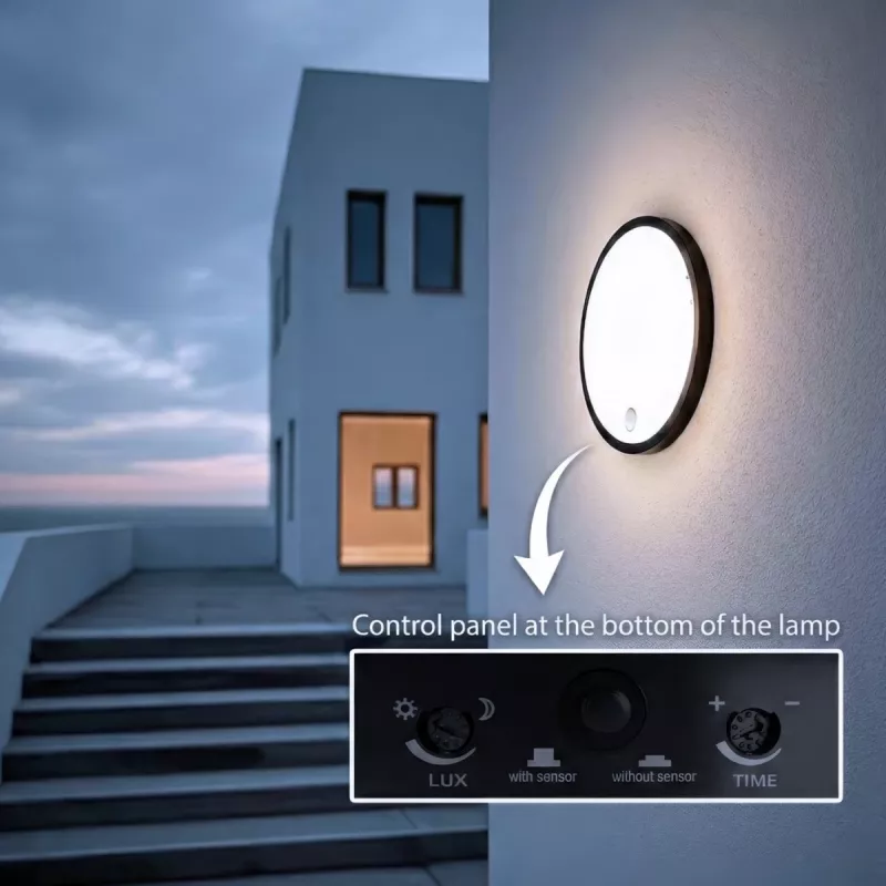 Lampada LED con sensore PIR MACLEAN MCE525 B – applique da esterno, LED attivato dal movimento
