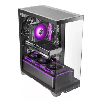 Case PC midi tower TACENS Mars Gaming MCPRISMA, nero, vetro temperato, supporta ATX/Micro-ATX/Mini-ITX, 2x vani 3,5