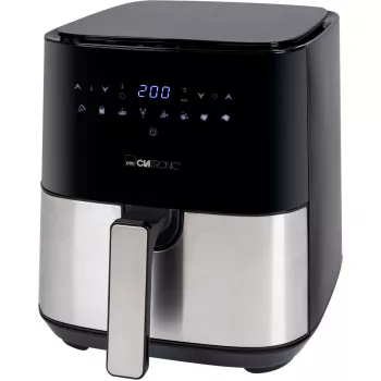Clatronic FR 3782 H Inox Friggitrice ad aria calda, 3,5L, 1500W, acciaio inox/nero
