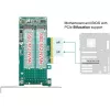 Scheda DeLOCK PCI Express x8 su 2 x NVMe M.2 Key M interne biforcazione formato low-profile