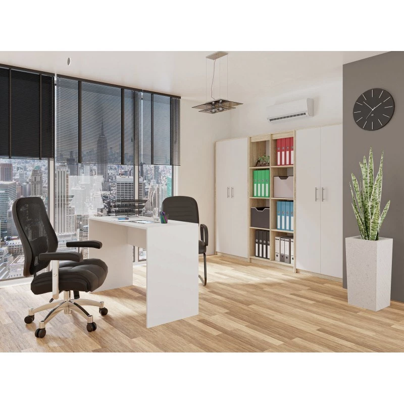 Armadio portadocumenti OLIV 2D 74x35x180 cm, rovere Sonoma/bianco