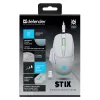 Mouse wireless DEFENDER Stix GM-009 RF — ottico 3200 DPI, 6 tasti, ambidestro, USB RF, a batteria, bianco