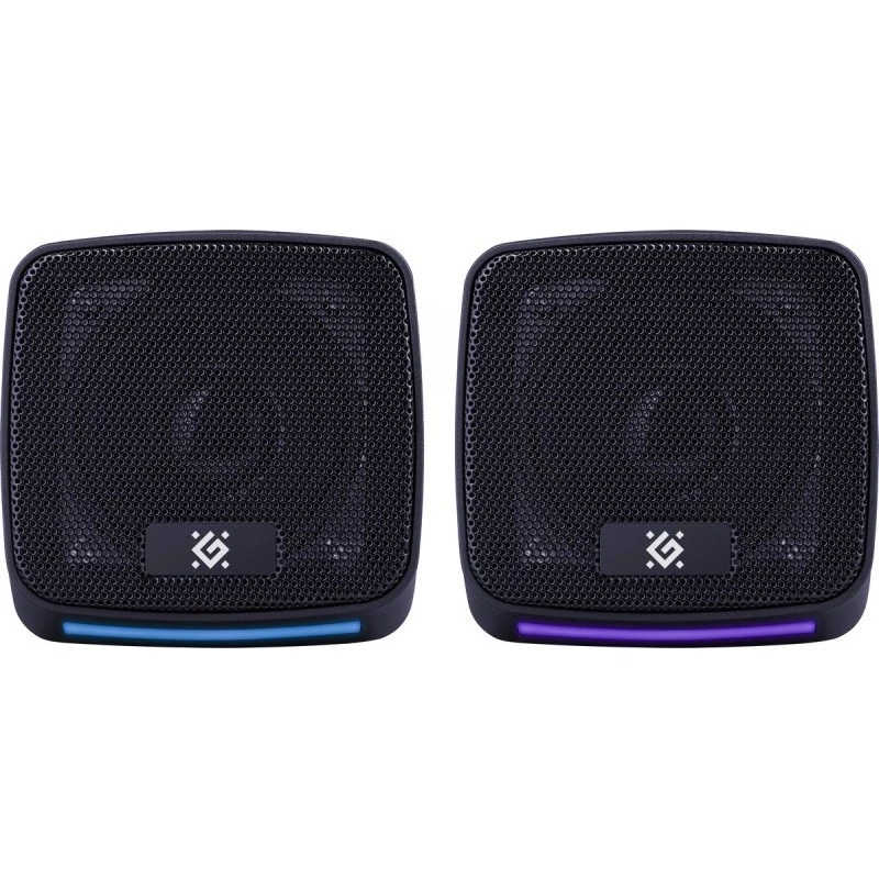 Defender J3 2.0 altoparlanti per PC, 6 W, LED, alimentazione USB, AUX, 90–20000 Hz, neri