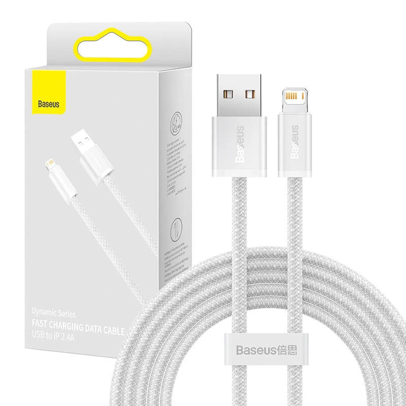 Cavo Baseus Dynamic USB a Lightning, 2,4A, 2m (bianco)