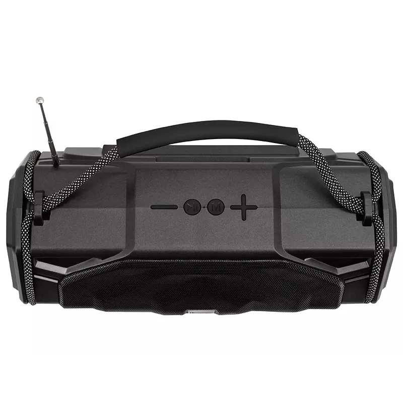 Tracer Explorer TRAGLO47616 speaker Bluetooth portatile, TWS, Bluetooth 5.3, 15 W RMS, radio FM, torcia, pannello solare, power bank da 1800 mAh, microSD, nero