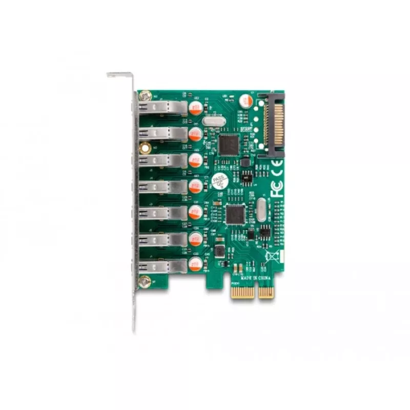 Scheda DeLOCK PCI Express x1 a 7 x connettore femmina USB 5 Gbit/s Type-A esterna