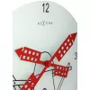 NeXtime orologio 8807 Windmil, Ø30 cm, da parete, bianco/nero/rosso