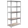 Scaffale portamerci GreenBlue GB378 metallo zincato 5 ripiani, acciaio zincato, 900×400 mm, max. 75 kg per ripiano