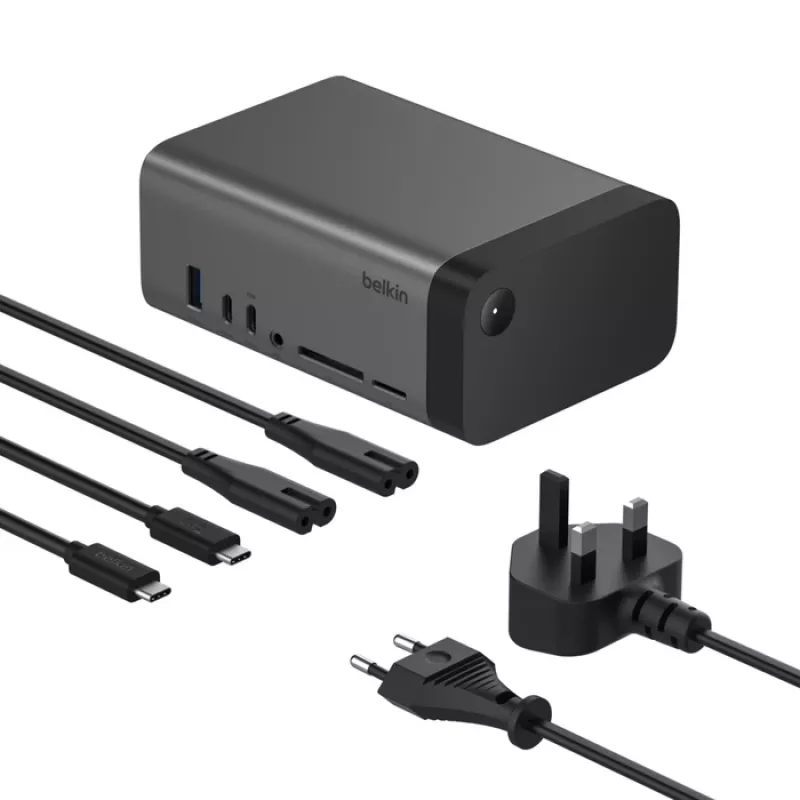 Hub Belkin Connect USB Type-C 10000 Mbit/s grigio