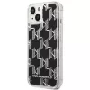 Karl Lagerfeld KLHCP14MLMNMK iPhone 14 Plus 6.7 custodia rigida nero / nero Liquid Glitter Monogram