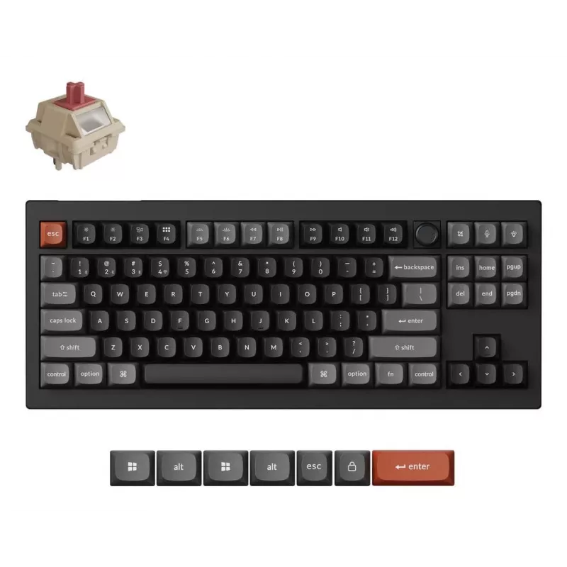 Tastiera meccanica Keychron V3 Ultra 8K – QWERTY, Bluetooth e cavo, RGB, nero
