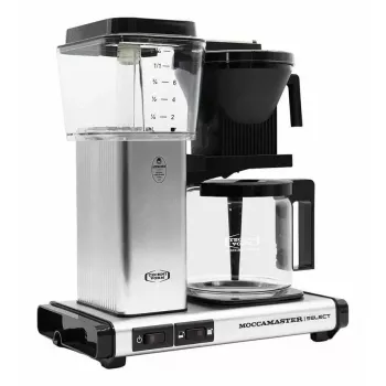 Caffettiera a filtro MOCCAMASTER KBG 741 — serbatoio acqua 1,25 l, caraffa da 10 tazze, 1520 W, acciaio inox/nero