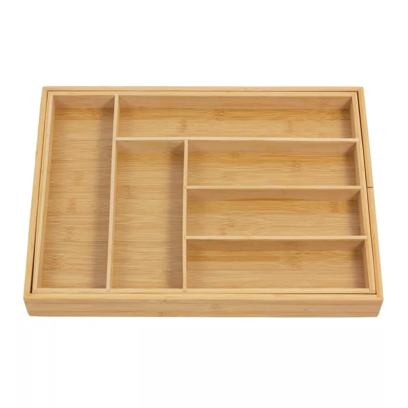 Organizer per cassetto posate GreenBlue GB379 inserto in bambù con scomparti, superficie naturale