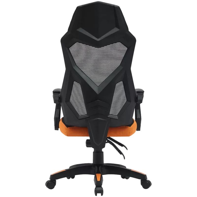 Sedia gaming CANYON Wave MCH02 — schienale in mesh, design ergonomico, nero/arancione