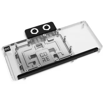 Water block Alphacool Core RX 9070 XT Mercury trasparente cromo con backplate