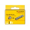 Hub USB DeLOCK 3 porte sottile USB Type-C 10 Gbps 2 x USB 2.0
