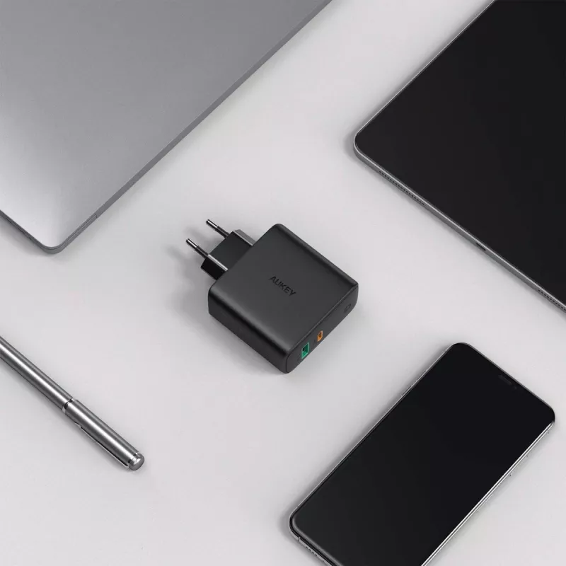 Caricatore da parete PA-D3 2xUSB Power Delivery (1xUSB+1xUSB C) 5,4A 60W Dynamic Detect