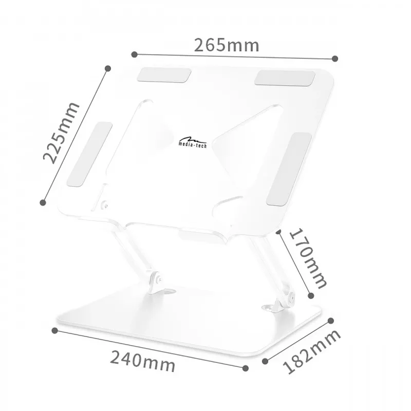 Supporto per laptop MEDIA-TECH – Supporto per laptop MT2661W (bianco)