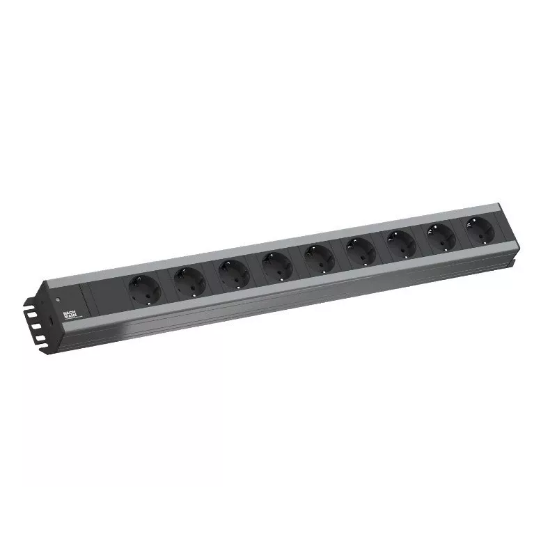 Prolunga elettrica Bachmann 300.001 2 m 9 prese AC, per interni, nero, grigio