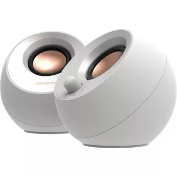 Creative Labs Pebble V3 bianco con filo e wireless 10 W