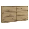 Cassettiera Topeshop M6 140 ARTISAN rovere 6 cassetti