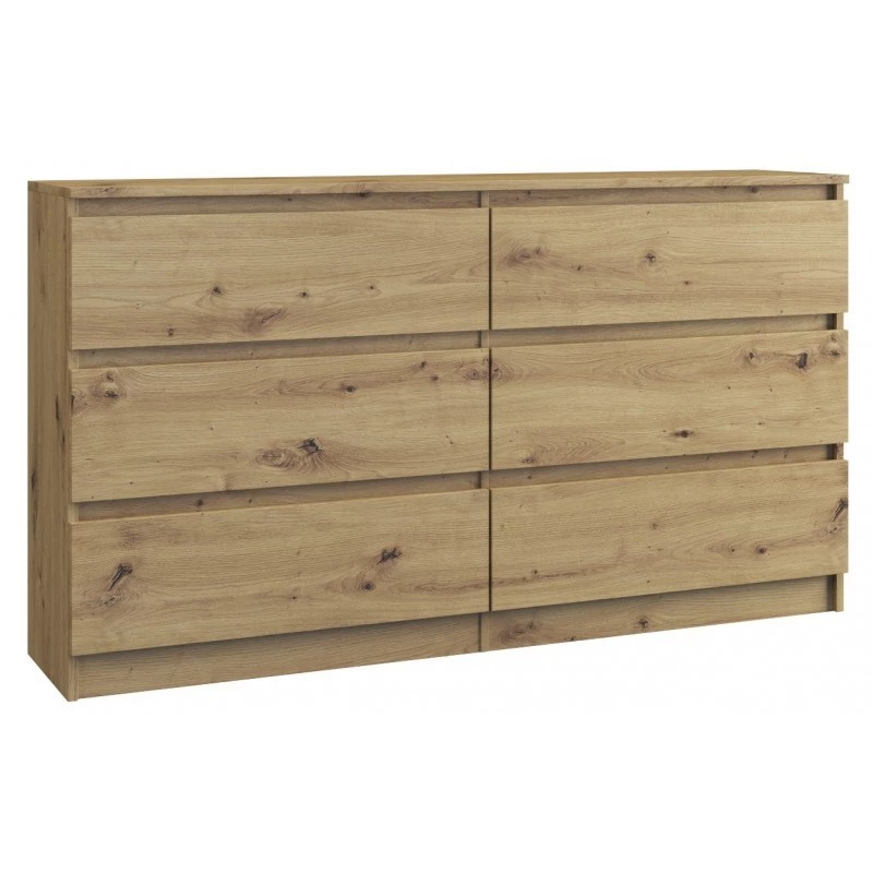 Cassettiera Topeshop M6 140 ARTISAN rovere 6 cassetti