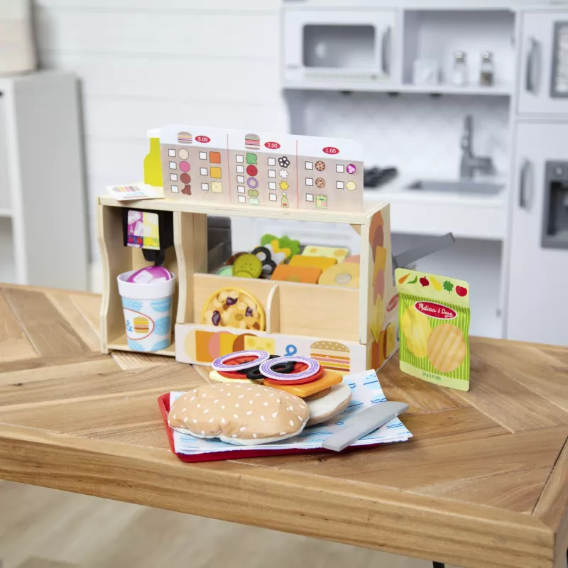 Melissa & Doug Slice & Stack Sandwich Counter 6074860 cucina giocattolo in legno