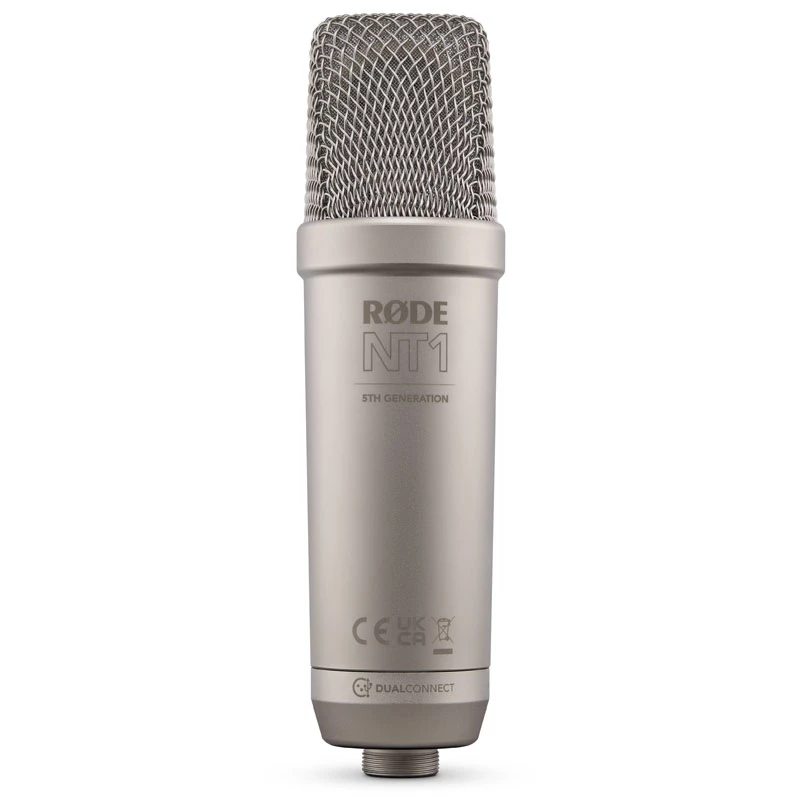 Rode NT1 5th Generation Microfono a condensatore da studio con XLR e USB, argento (NT1GEN5)