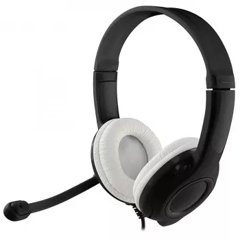 Cuffie MEDIA-TECH MT3573 con filo binaurali pieghevoli con microfono ad archetto, cavo 1,9 m, USB, nero