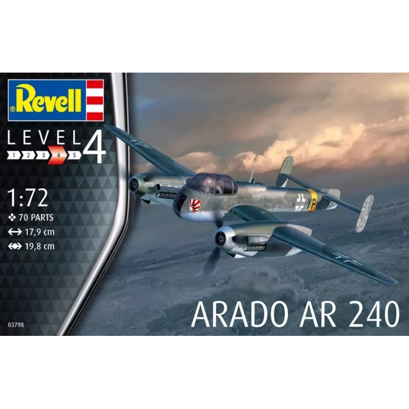 Kit di montaggio modello in plastica REVELL Arado AR-240 scala 1:72 — modello aereo da montare