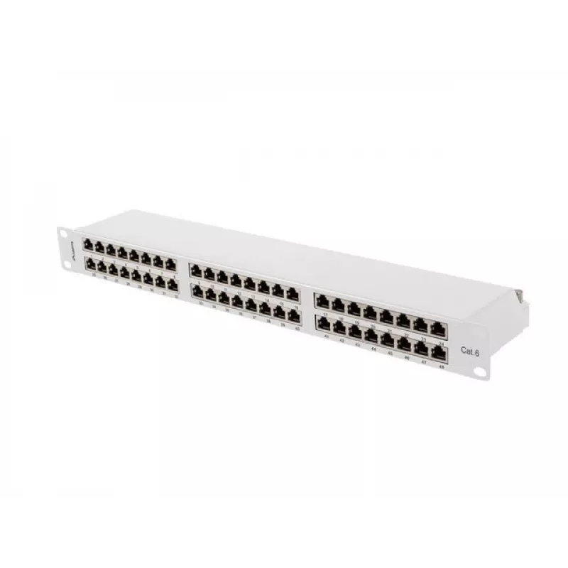 Patch panel LANBERG PPS6-1048-S 48 porte 1U 19 pollici Cat6 FTP schermato