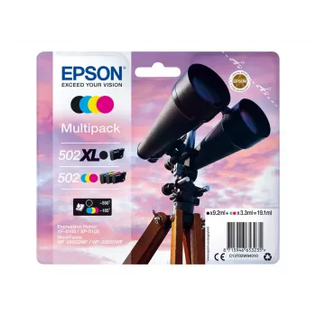 Cartuccia d'inchiostro Epson 502 XL 4 pz. originale alta (XL) capacità nero, blu, magenta, giallo