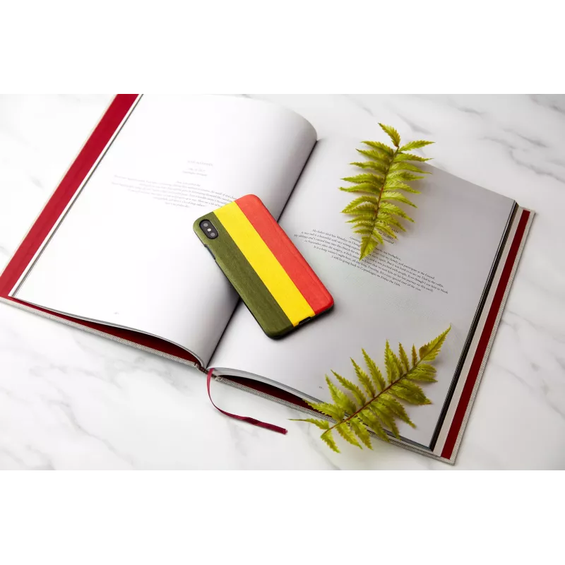 Custodia per smartphone man and wood per iPhone XS Max – modello Reggae, nero