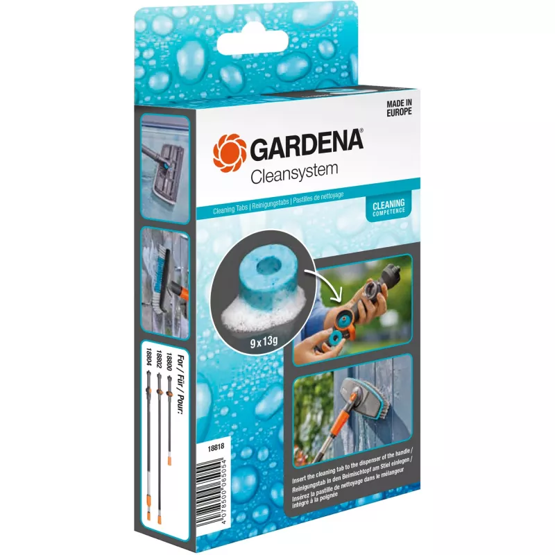Pastiglie detergenti GARDENA 18818-20 per Cleansystem — 20 pastiglie, anticalcare e pulizia