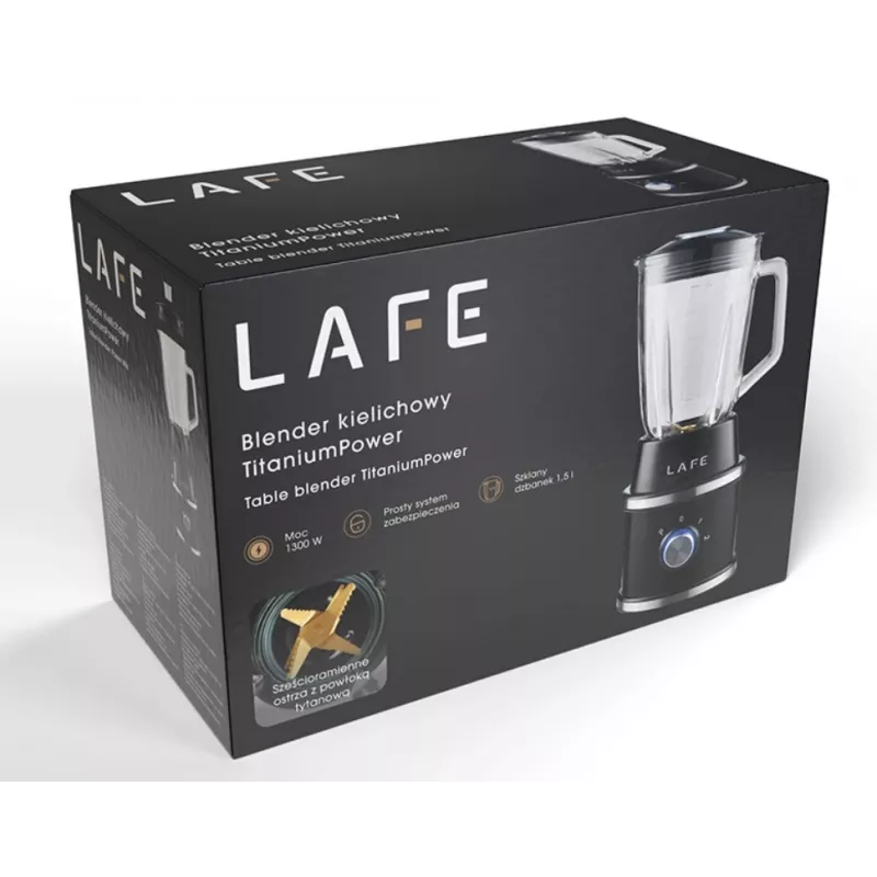 LAFE mixer da tavolo TITANIUMPOWER 1300 W 1,5 L nero