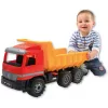 Camion ribaltabile giocattolo Lena Actros 62 cm carrello singolo marrone