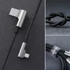 CB-AL01 Black Oem cavo in nylon USB Lightning 2m connettori a 90 gradi C