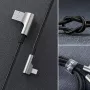 CB-AL01 Black Oem cavo in nylon USB Lightning 2m connettori a 90 gradi C
