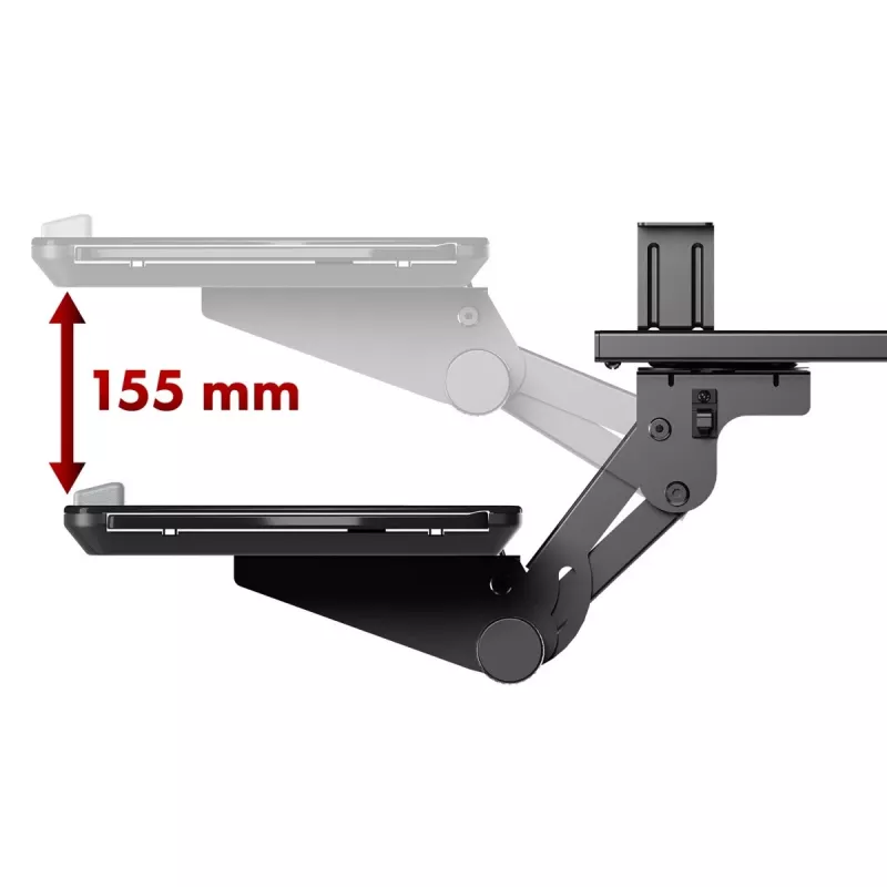 Supporto da scrivania per tastiera Maclean, regolabile, max 5 kg, nero, MC-156 B