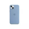 Custodia in silicone Apple iPhone 15 Plus compatibile MagSafe - blu inverno
