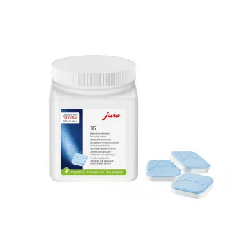 Pastiglie anticalcare Jura Descaler 70751 per macchine da caffè, 36 pastiglie in barattolo di plastica